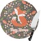 Foxy Mama Round Glass Cutting Board - Small