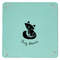 Foxy Mama 9" x 9" Teal Leatherette Snap Up Tray - APPROVAL