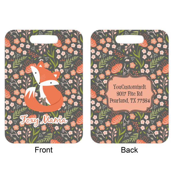Foxy Mama Aluminum Luggage Tag (Front + Back)