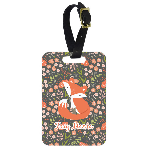 Custom Foxy Mama Metal Luggage Tag