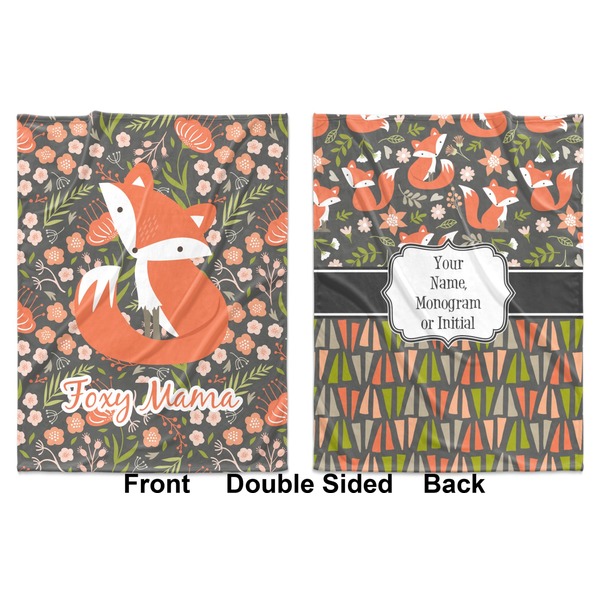 Foxy Mama Baby Blanket (Double Sided - Printed Front and Back)