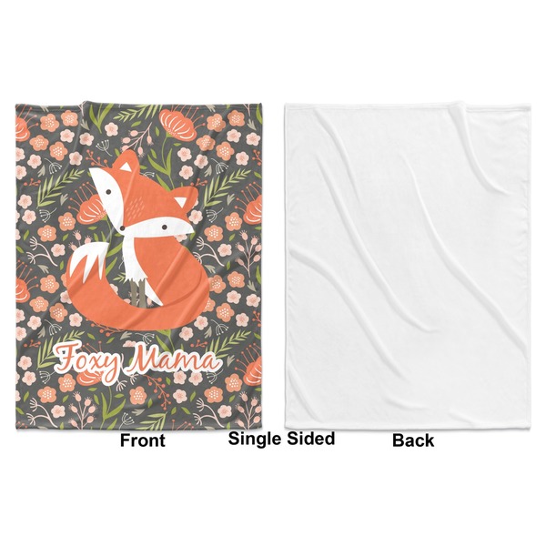 Foxy Mama Baby Blanket (Single Side - Printed Front, White Back)