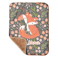 Foxy Mama Sherpa Baby Blanket - 30" x 40"