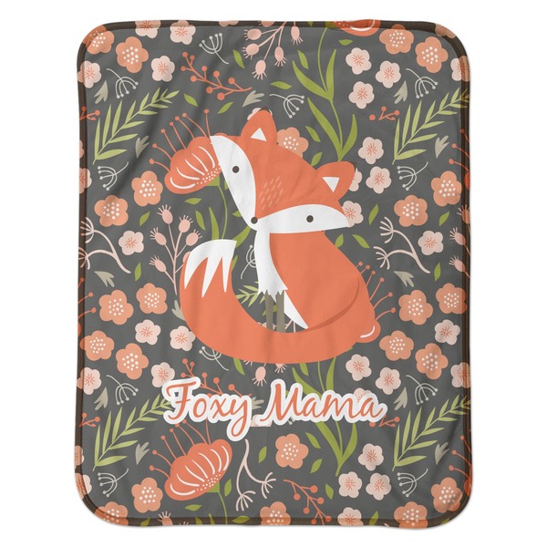 Foxy Mama Baby Sherpa Blanket - Flat