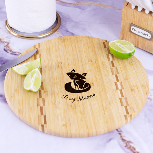 Foxy Mama Bamboo Cutting Board - In Context