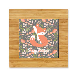 Foxy Mama Bamboo Trivet with Ceramic Tile Insert