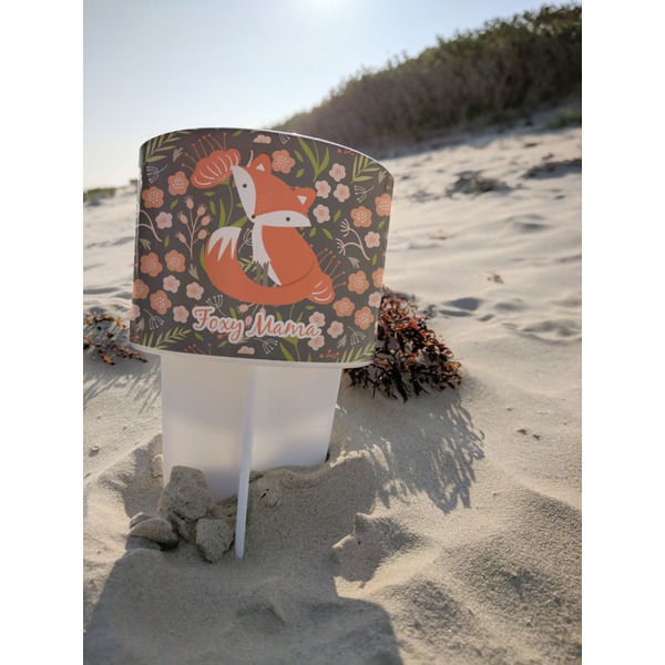 Foxy Mama Beach Spiker white on beach with sand