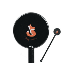 Foxy Mama 5.5" Round Plastic Stir Sticks - Black - Single Sided
