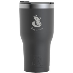 Foxy Mama RTIC Tumbler - Black - Engraved Front