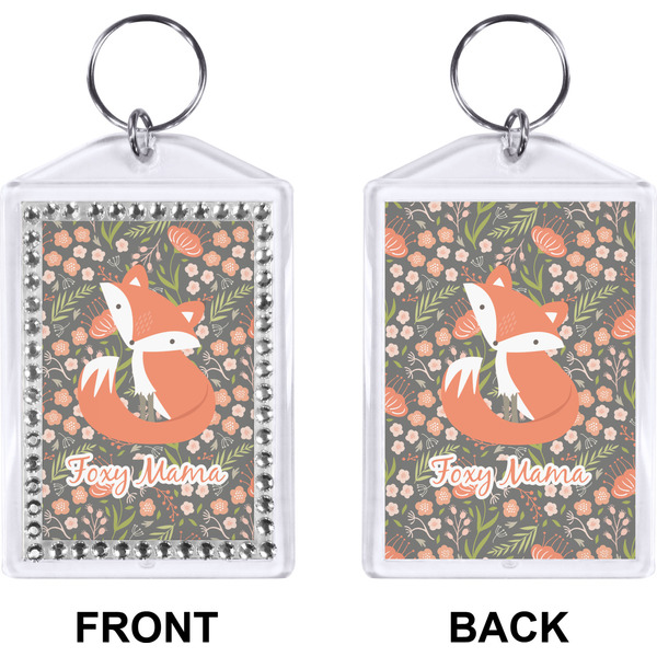 Foxy Mama Bling Keychain (Front + Back)
