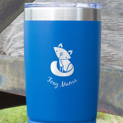 Foxy Mama 20 oz Stainless Steel Tumbler - Royal Blue - Single Sided