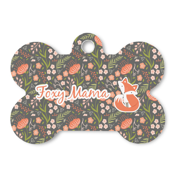 Custom Foxy Mama Bone Shaped Dog ID Tag
