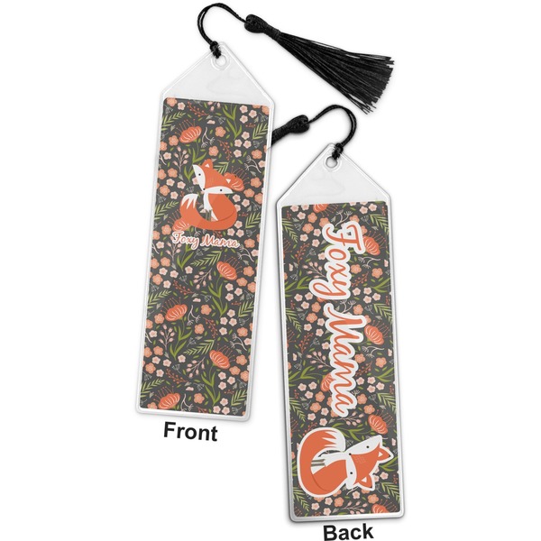 Foxy Mama Bookmark with tassel - Front and Back