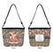 Foxy Mama Bucket Bags w/ Genuine Leather Trim - Double - Front and Back