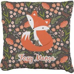 Foxy Mama Faux-Linen Throw Pillow 18"