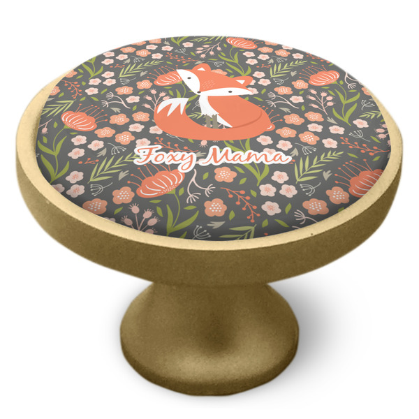 Foxy Mama Cabinet Knob - Gold - Side