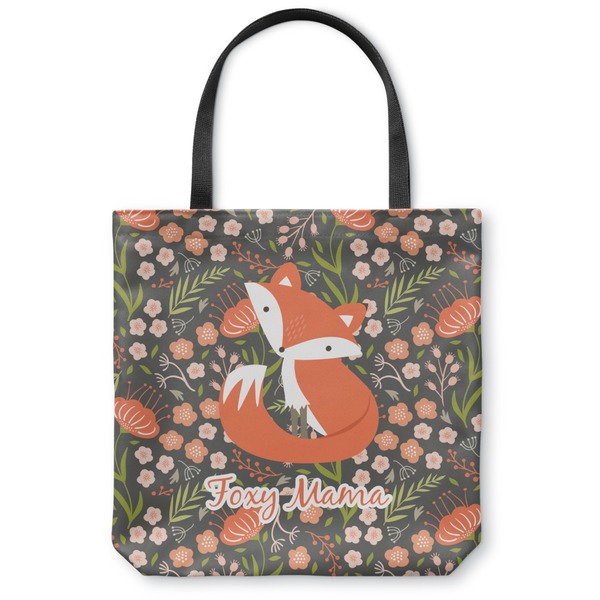 Custom Foxy Mama Canvas Tote Bag - Medium - 16"x16"