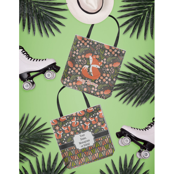 Foxy Mama Canvas Tote Lifestyle Front and Back- 13x13