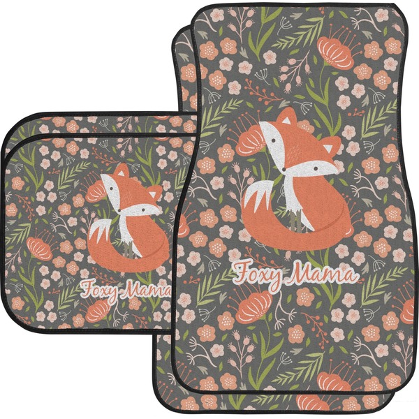 Custom Foxy Mama Car Floor Mats Set - 2 Front & 2 Back