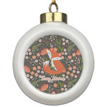 Foxy Mama Ceramic Ball Ornament