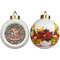 Foxy Mama Ceramic Christmas Ornament - Poinsettias (APPROVAL)