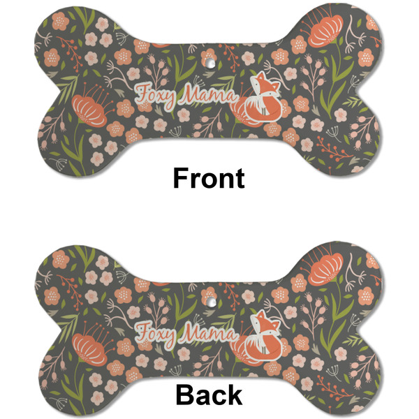 Foxy Mama Ceramic Flat Ornament - Bone Front & Back (APPROVAL)