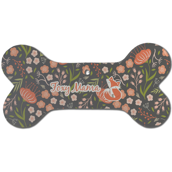 Custom Foxy Mama Ceramic Dog Ornament - Front