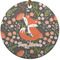 Foxy Mama Ceramic Flat Ornament - Circle (Front)