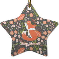 Foxy Mama Star Ceramic Ornament