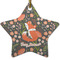 Foxy Mama Ceramic Flat Ornament - Star (Front)