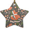 Foxy Mama Star Ceramic Ornament