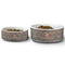 Foxy Mama Ceramic Dog Bowls - Size Comparison
