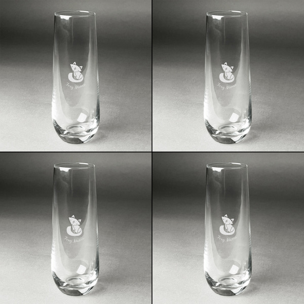 Foxy Mama Champagne Flute - Set of 4 - Approval