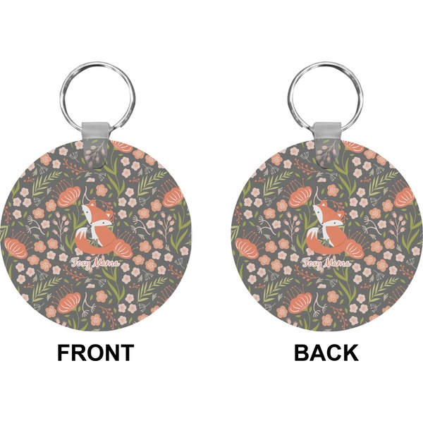 Foxy Mama Circle Keychain (Front + Back)