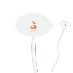 Foxy Mama 7" Oval Plastic Stir Sticks - Clear