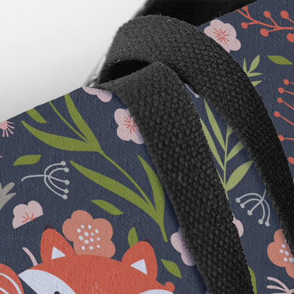 Foxy Mama Closeup of Tote w/Black Handles
