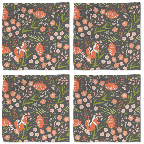 Foxy Mama Cloth Napkins - Personalized Lunch (APPROVAL) Set of 4