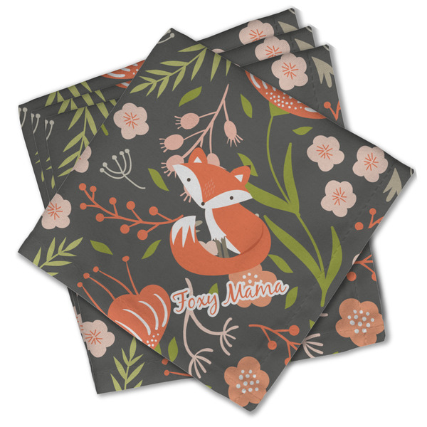Foxy Mama Cloth Napkins - Personalized Lunch (PARENT MAIN Set of 4)