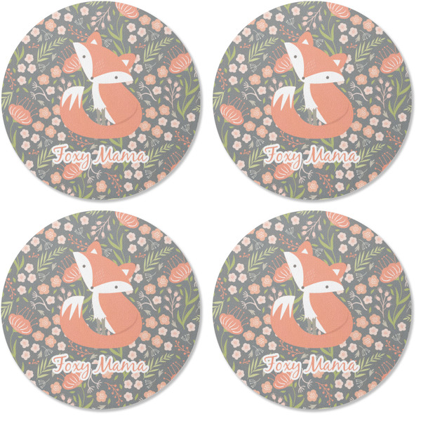 Foxy Mama Coaster Round Rubber Back - Apvl
