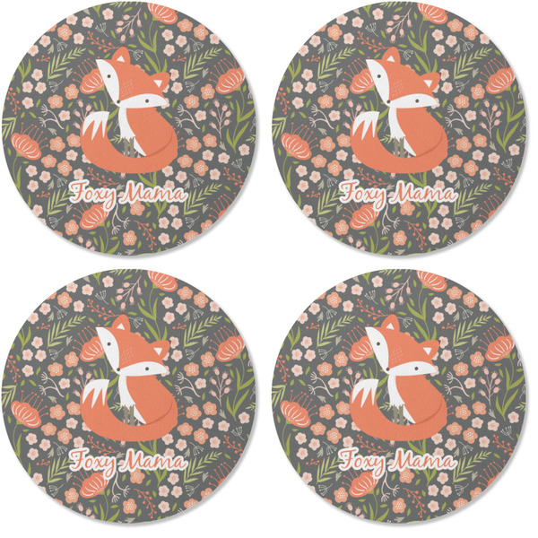 Foxy Mama Coaster Round Rubber Back - Apvl