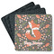Foxy Mama Square Rubber Backed Coasters - Set of 4