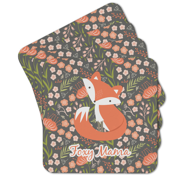 Custom Foxy Mama Cork Coaster - Set of 4