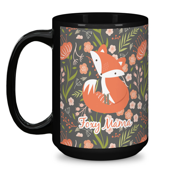 Foxy Mama Coffee Mug - 15 oz - Black