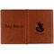 Foxy Mama Cognac Leather Passport Holder Outside Double Sided - Apvl