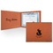 Foxy Mama Leatherette Certificate Holder - Front and Inside