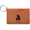 Foxy Mama Cognac Leatherette Keychain ID Holders - Front Credit Card
