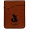Foxy Mama Cognac Leatherette Phone Wallet close up