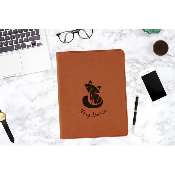 Foxy Mama Cognac Leatherette Portfolios - Lifestyle Image