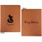 Foxy Mama Cognac Leatherette Portfolios with Notepad - Small - Double Sided- Apvl
