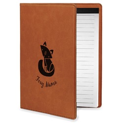 Foxy Mama Leatherette Portfolio with Notepad - Small - Double Sided